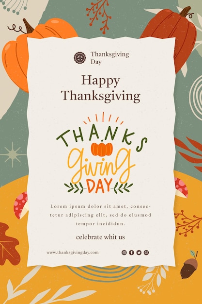 Glücklicher Thanksgiving-Tag-Poster