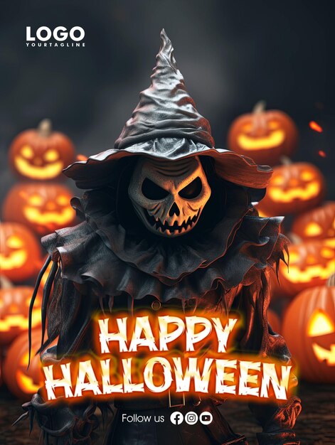 Glückliches halloween-plakatdesign