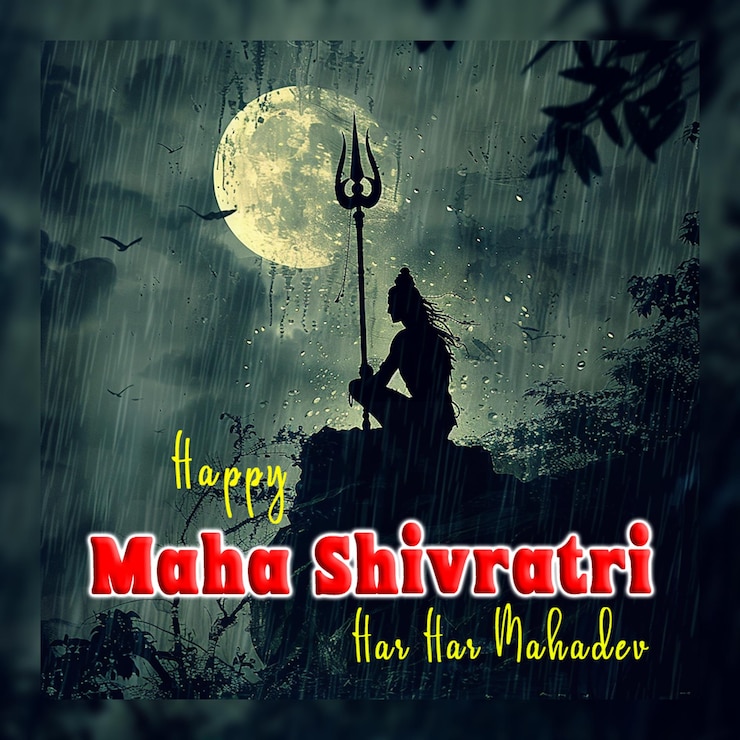 PSD glückliches maha shivratri hindu-festival feiern traditioneller hintergrund