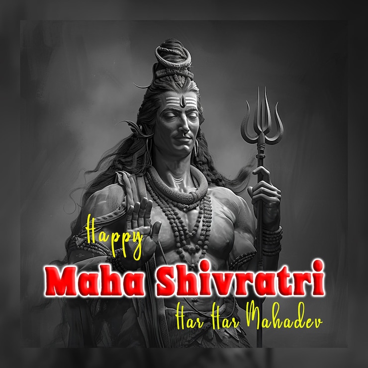 PSD glückliches maha shivratri hindu-festival feiern traditioneller hintergrund