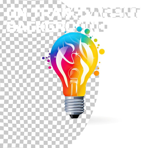 PSD glühbirne-idee kreative technologie-ikonen logo-vektor-schablone 10 isoliert auf durchsichtigem hintergrund