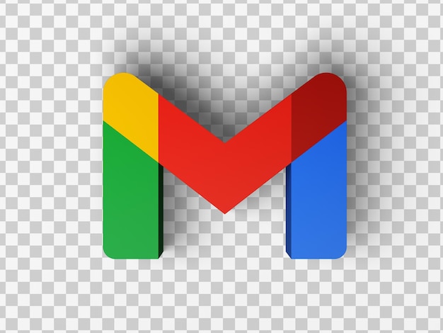 PSD gmail-symbol 3d-rendering