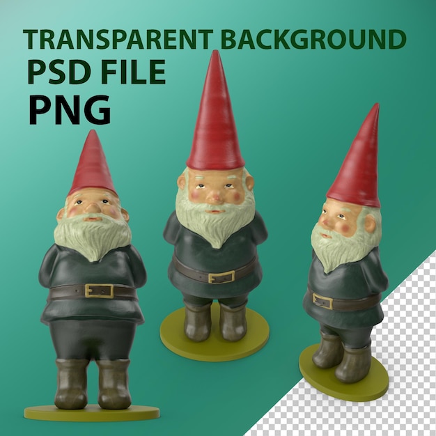 PSD gnome de jardin png