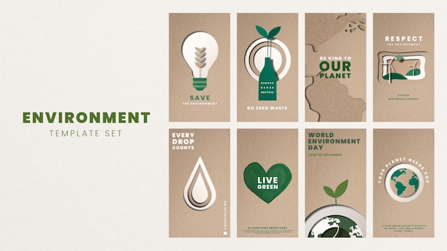 PSD go zero waste quote psd social media story template