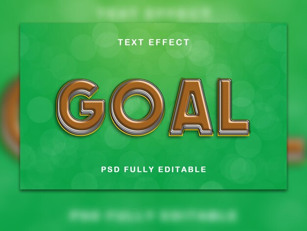 Goal Text Effect PSD completamente modificabile