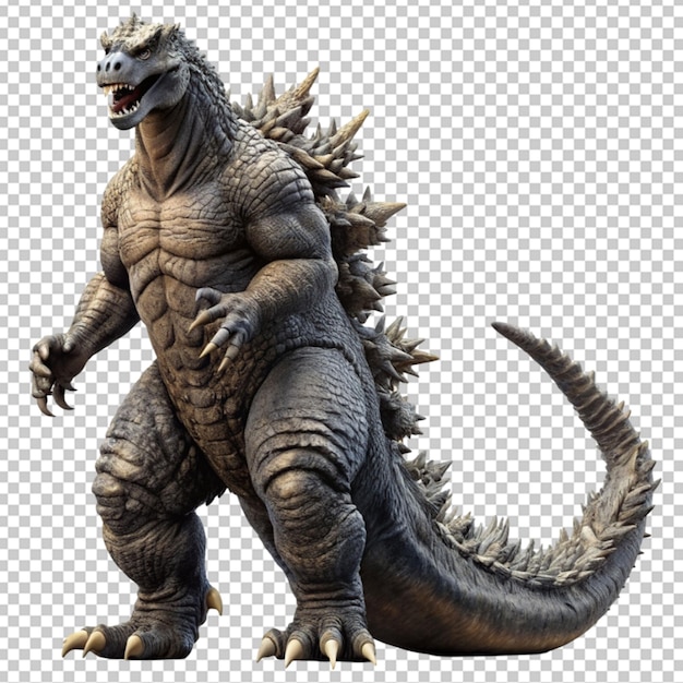 PSD godzilla em fundo transparente