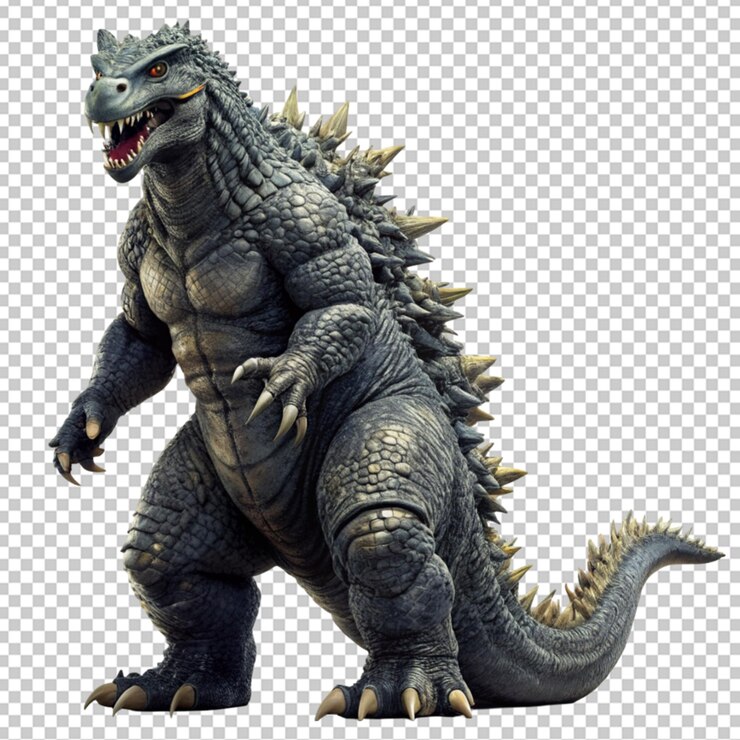 PSD godzilla su uno sfondo trasparente