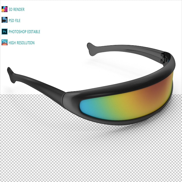 Goggle 3D-Render PSD
