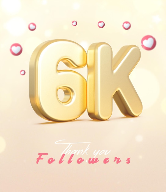 Gold 3d 6k seguidores en redes sociales