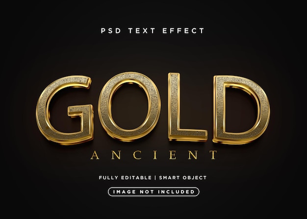 Gold 3d-bearbeitbare text-stil-effekt