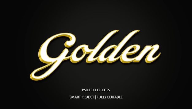 Gold 3d editable text effect premium PSD