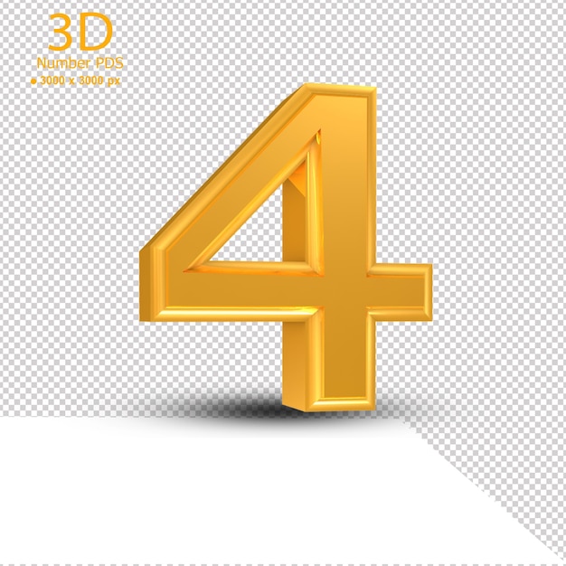Gold 3D Nummer 10 png