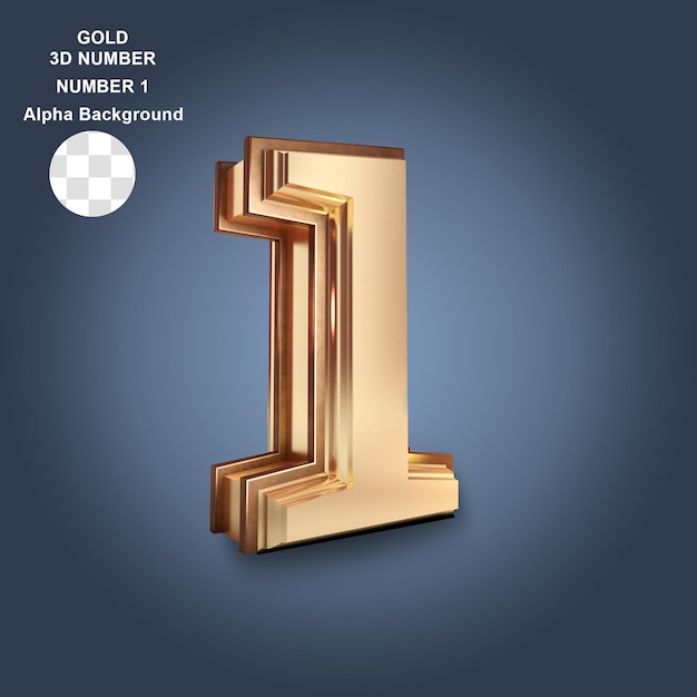 Gold 3d Nummer 1