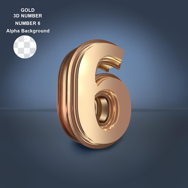 Gold 3d nummer 6