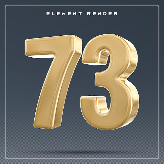 Gold 3D Nummer 73