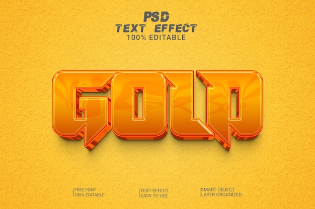 Gold 3d-psd-texteffekt