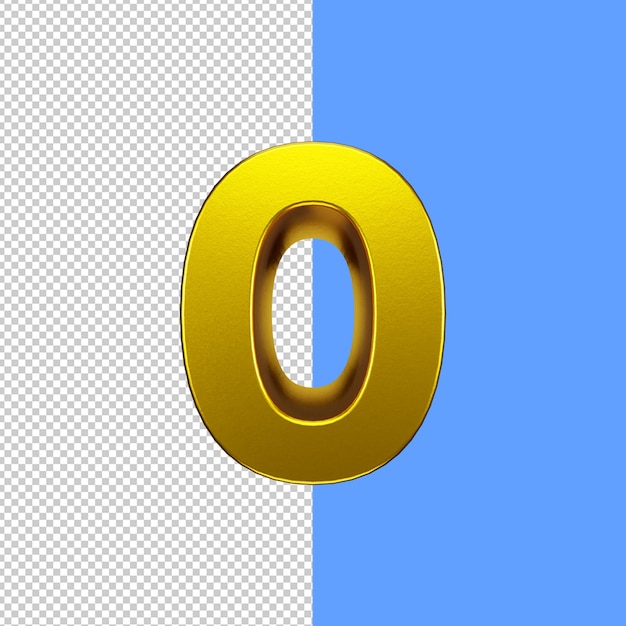 Gold 3D-Rendering Nummer 0