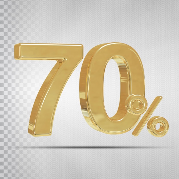 Gold 70 Prozent Luxus 3D-Rendering
