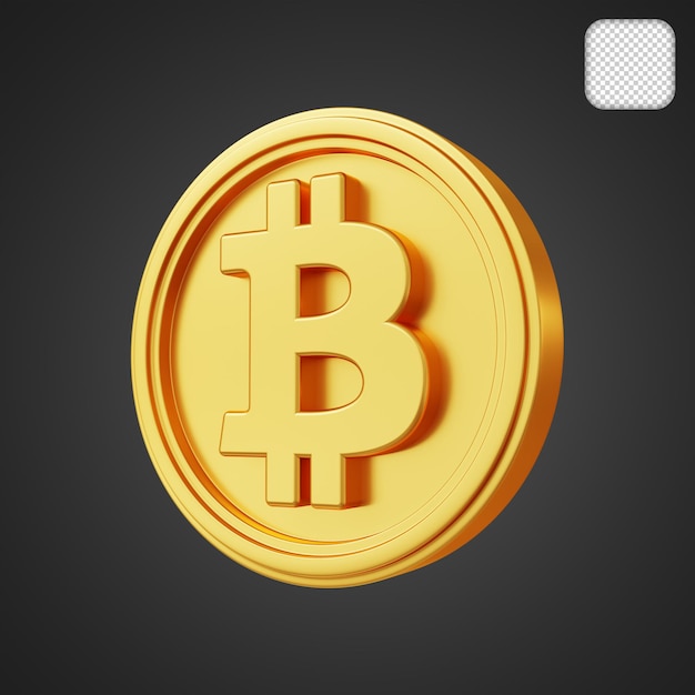 Gold-Bitcoin-3D-Illustration