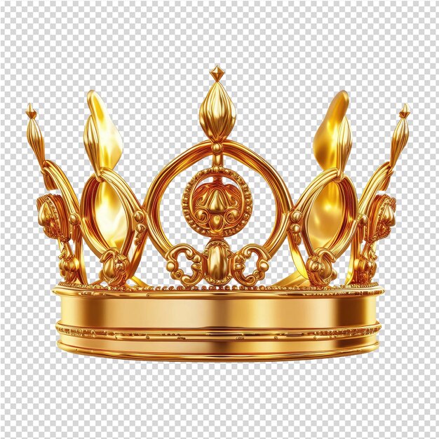 PSD a gold crown with the word crown on it