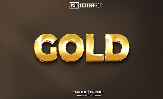gold effect text font bearbeitbare typographie 3d-text