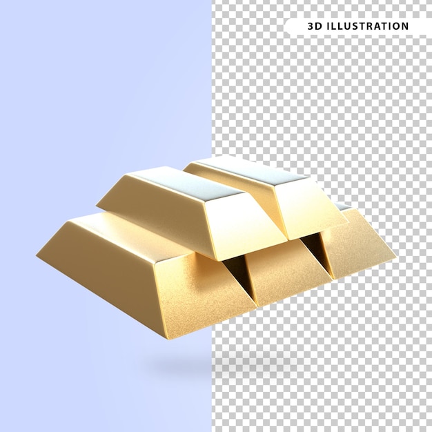 Gold-finanzsymbol 3d-darstellung