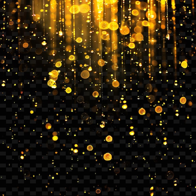 PSD gold glitters on a black background