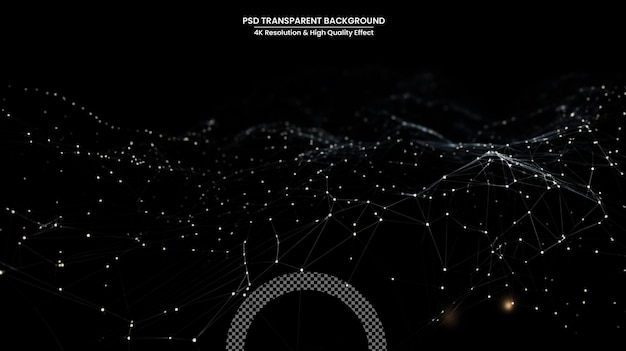 Gold glitzerndes Wellendesign-Element mit Glitzereffekt. Dunkler Hintergrund