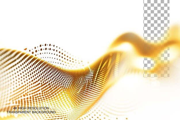 Gold halftone gold luxus halftone welle punkte emblem auf durchsichtigem hintergrund