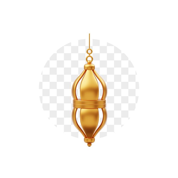 PSD gold lantern lamp dekoration ramadan 3d-ikonen