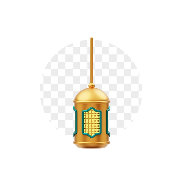 PSD gold lantern lamp dekoration ramadan 3d-ikonen