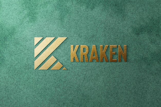 Gold-Logo-Mockup auf Papierstruktur