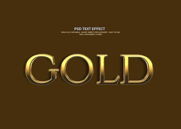 Gold-PSD-Text-Effekt