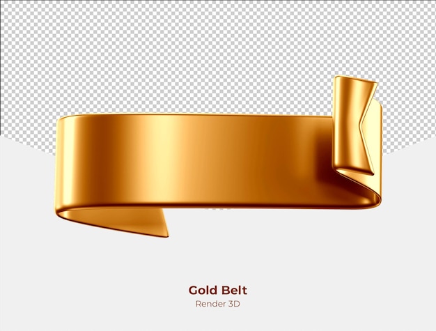 PSD gold realistisches 3d-band