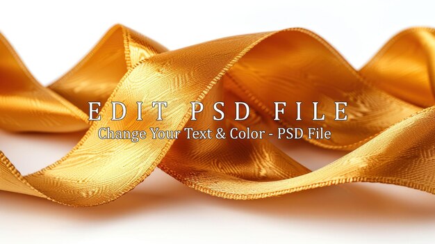 Gold Ribbon Curls em close-up