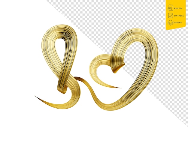 Gold Ribbon un simbolo del cancro infantile illustrazione 3d