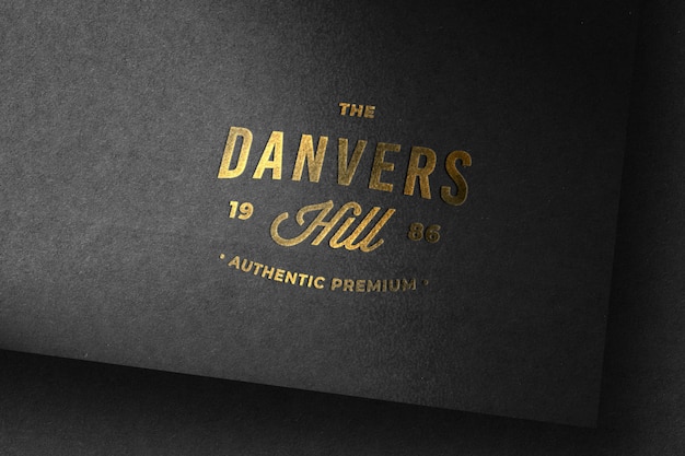 Gold stamping logo mockup