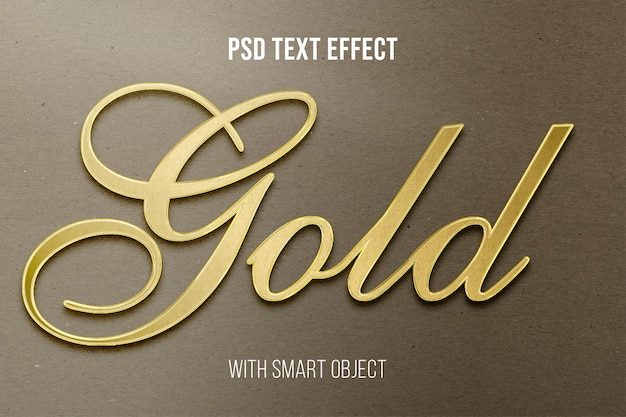 Gold Text Effekt PSD mit Smart Object