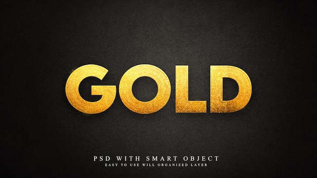 PSD gold-text-effekt