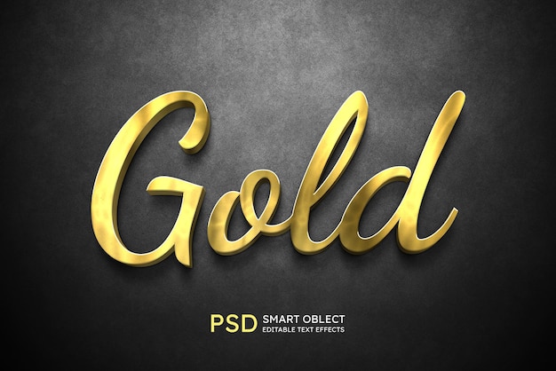 Gold-Textstil-Effekt