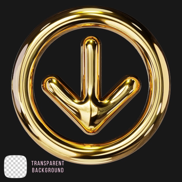 Gold Tribal Arrow 3D-Rendering