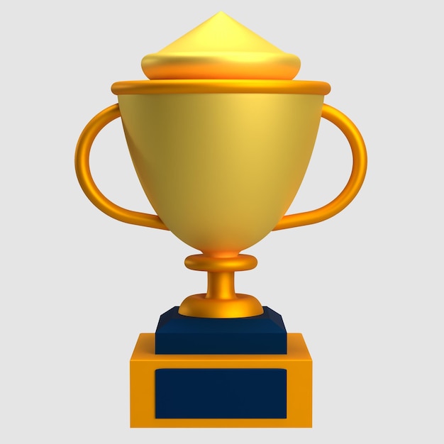 Gold Trophy Award 3D-Ikonen-Illustration
