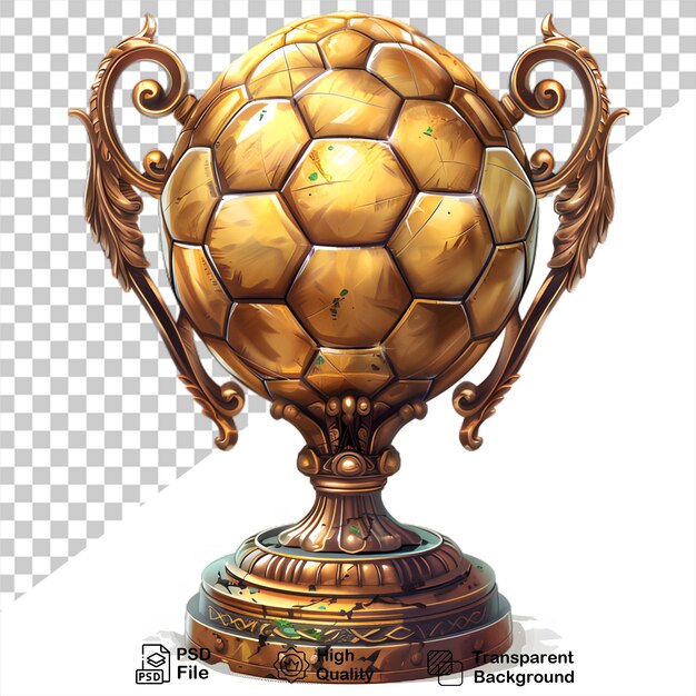 PSD a gold trophy award design isolated on transparent background