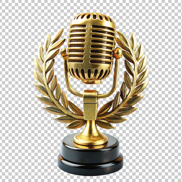 Gold vintage award desktop-mikrofon geschmückt