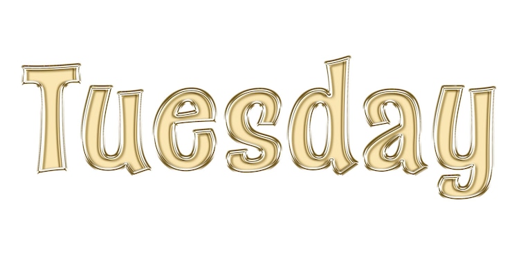 PSD gold word glass shine text letter party design week day