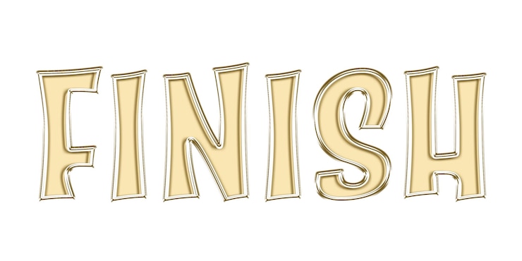 PSD gold wort glas glanz text brief party design finish