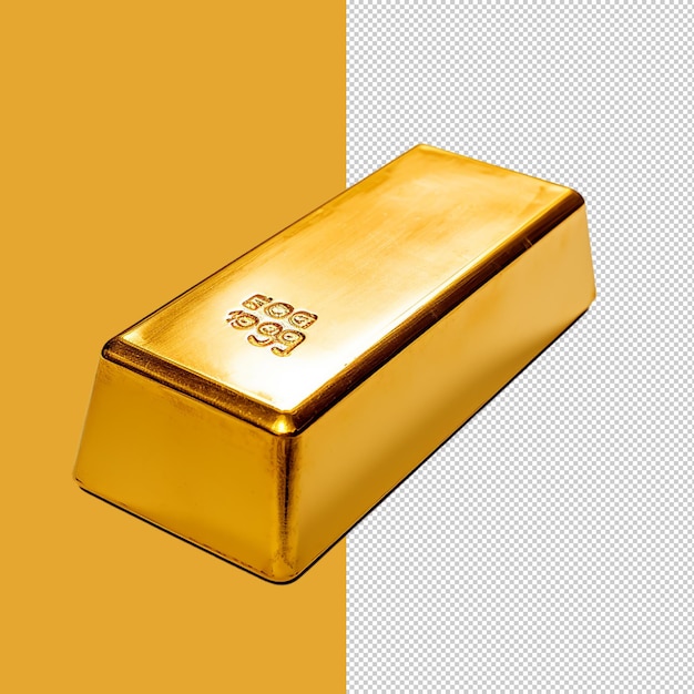 PSD goldbar auf durchsichtigem hintergrund png-bild.