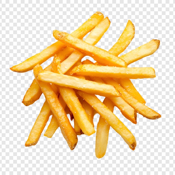 PSD golden brown crispy french fries food photography