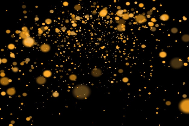 Golden Dust Bokeh Overlays Background bokeh leggero Effetto leggero con background bokeh trasparente