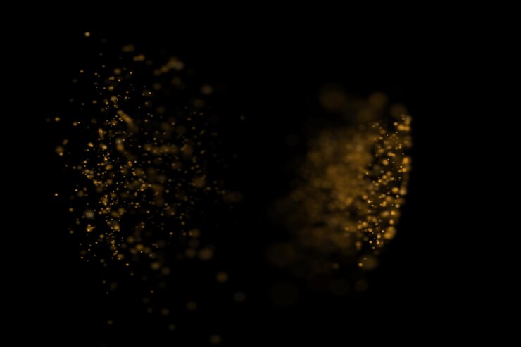 PSD golden dust bokeh overlays fundo de bokeh claro efeito de luz com bokeh de fundo transparente